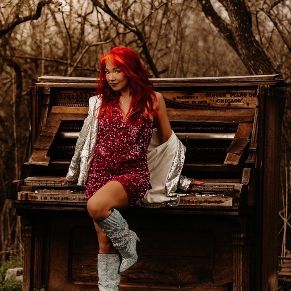 Steve Madden rhinestone boots - Picture 7 of 14